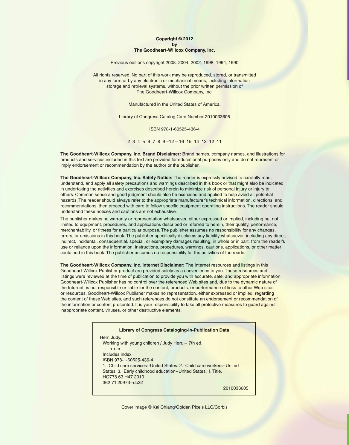 Working with Young Children, 7th Edition page 2