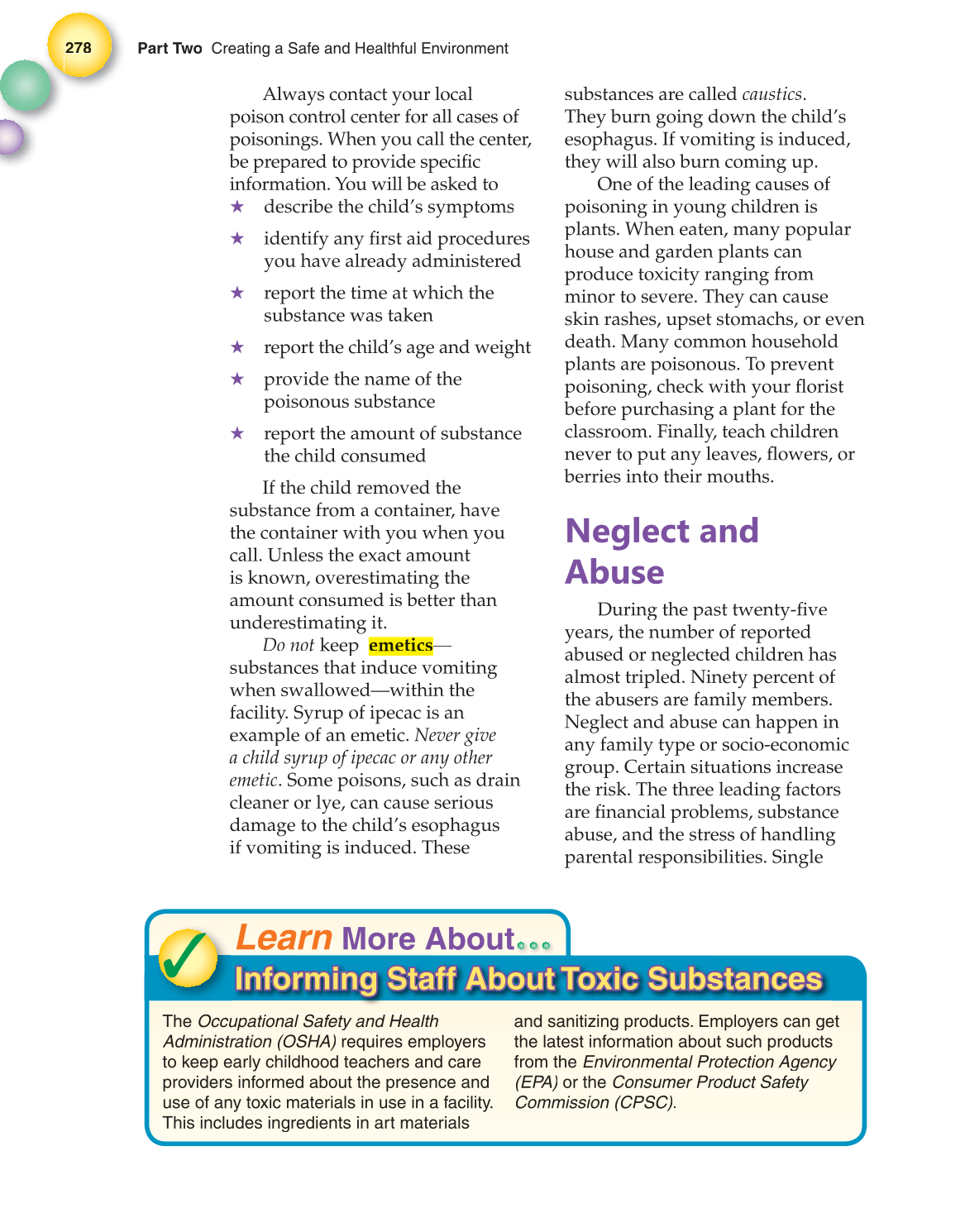 Working with Young Children, 7th Edition page 278