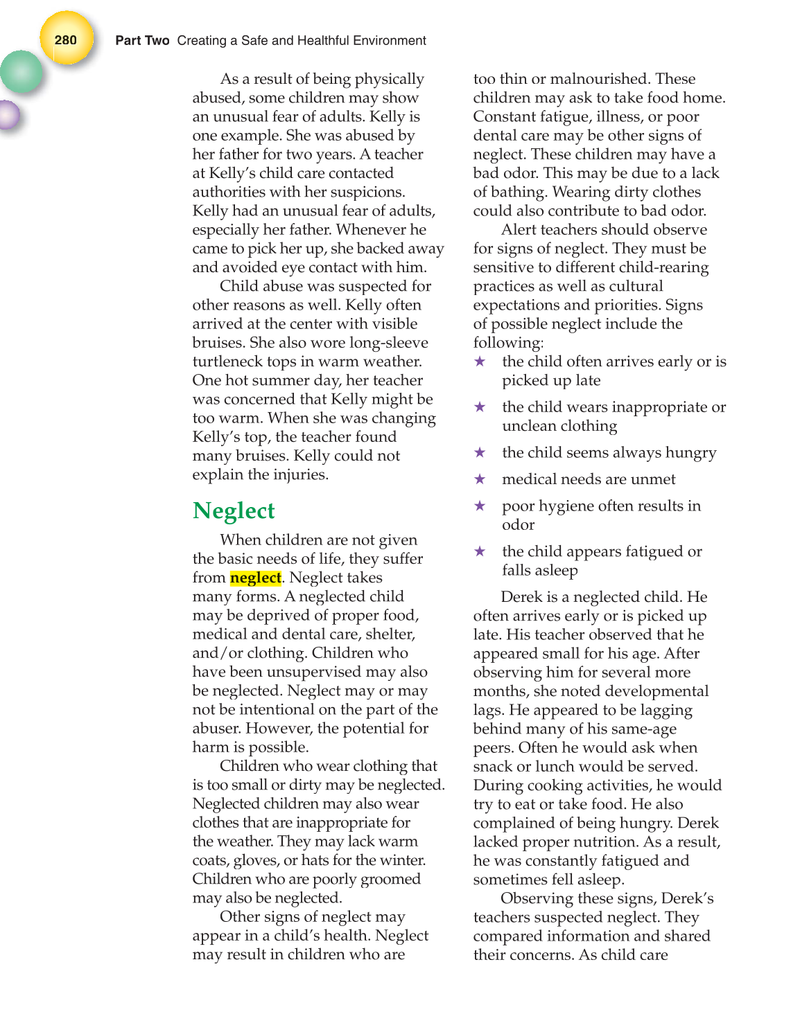 Working with Young Children, 7th Edition page 280