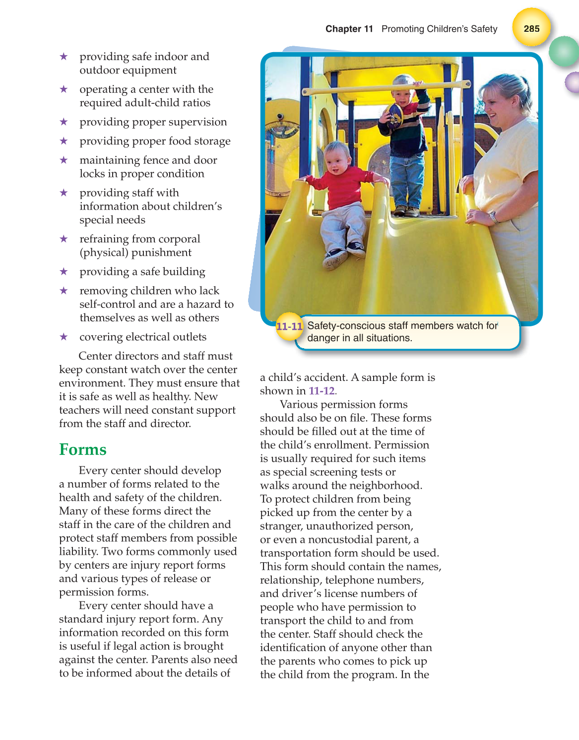 Working with Young Children, 7th Edition page 285