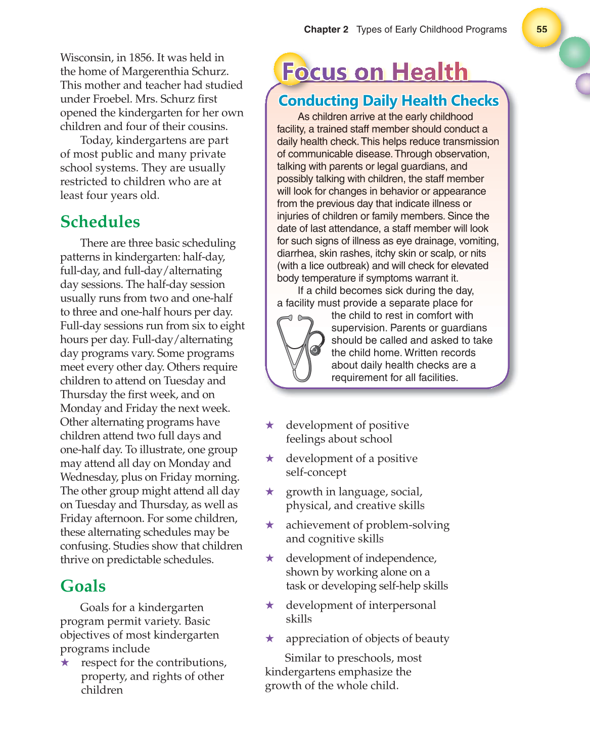 Working with Young Children, 7th Edition page 55