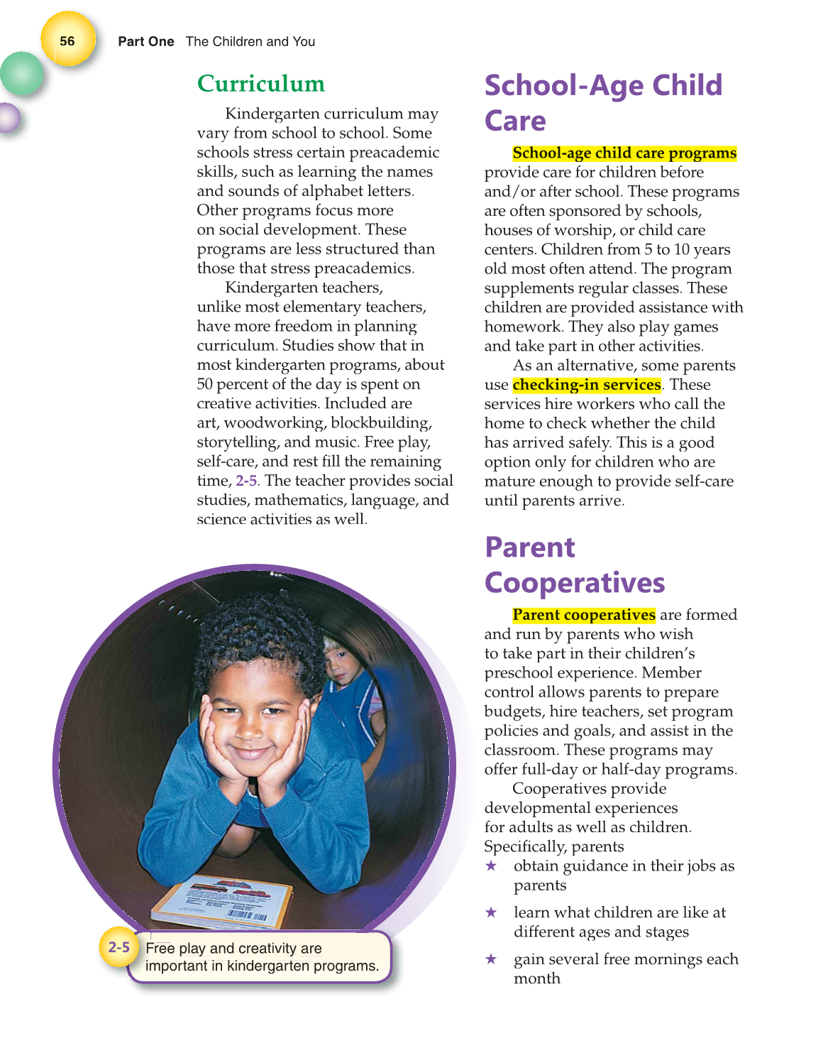 Working with Young Children, 7th Edition page 56