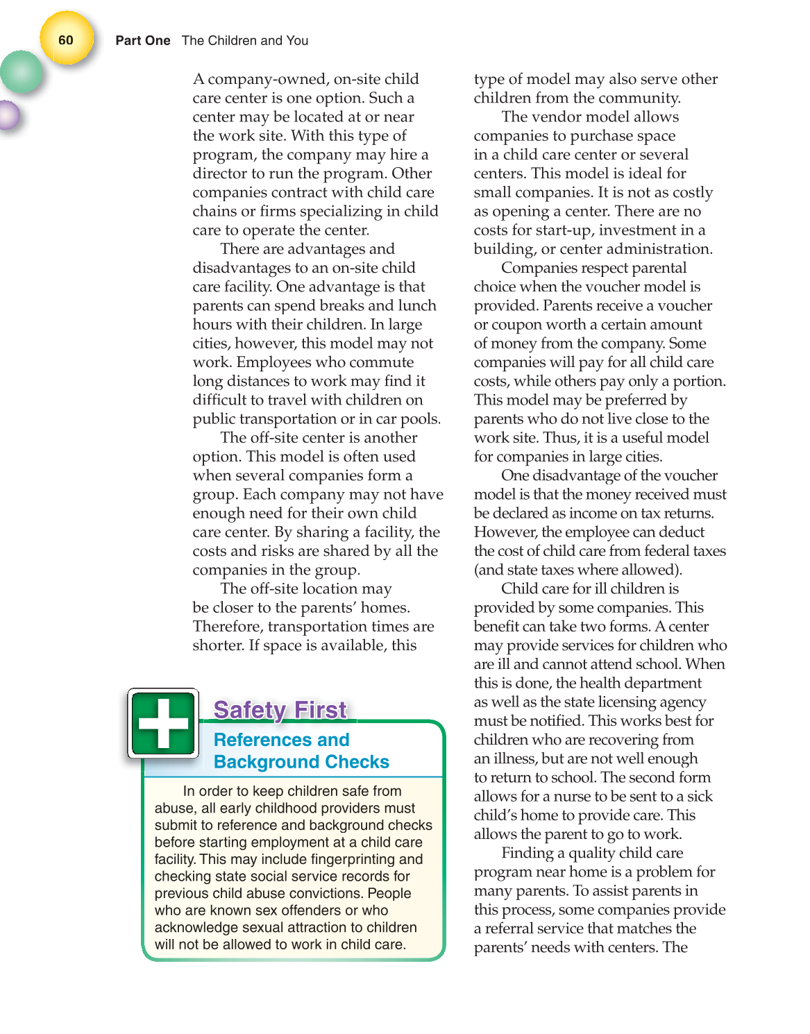 Working with Young Children, 7th Edition page 60