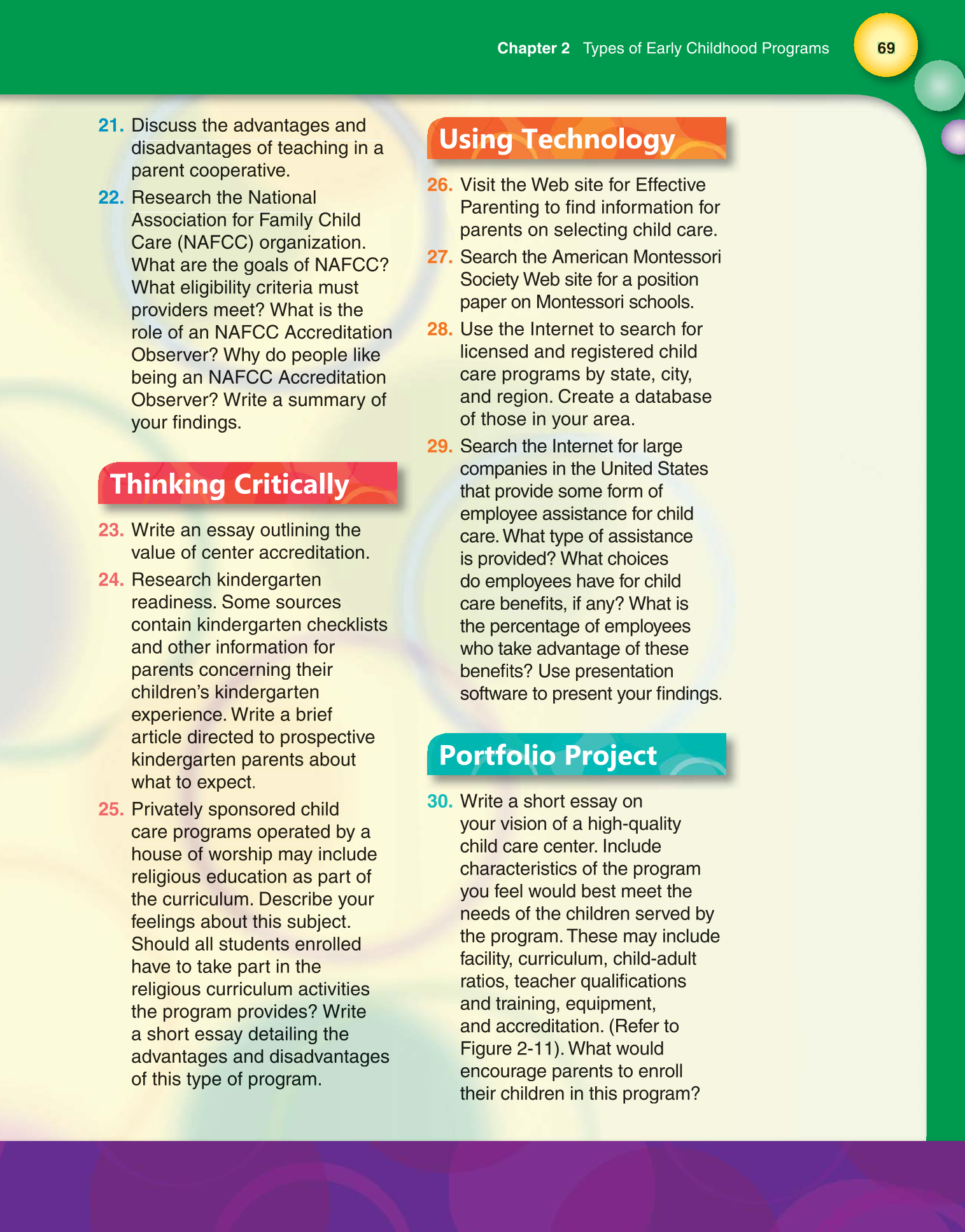 Working with Young Children, 7th Edition page 69
