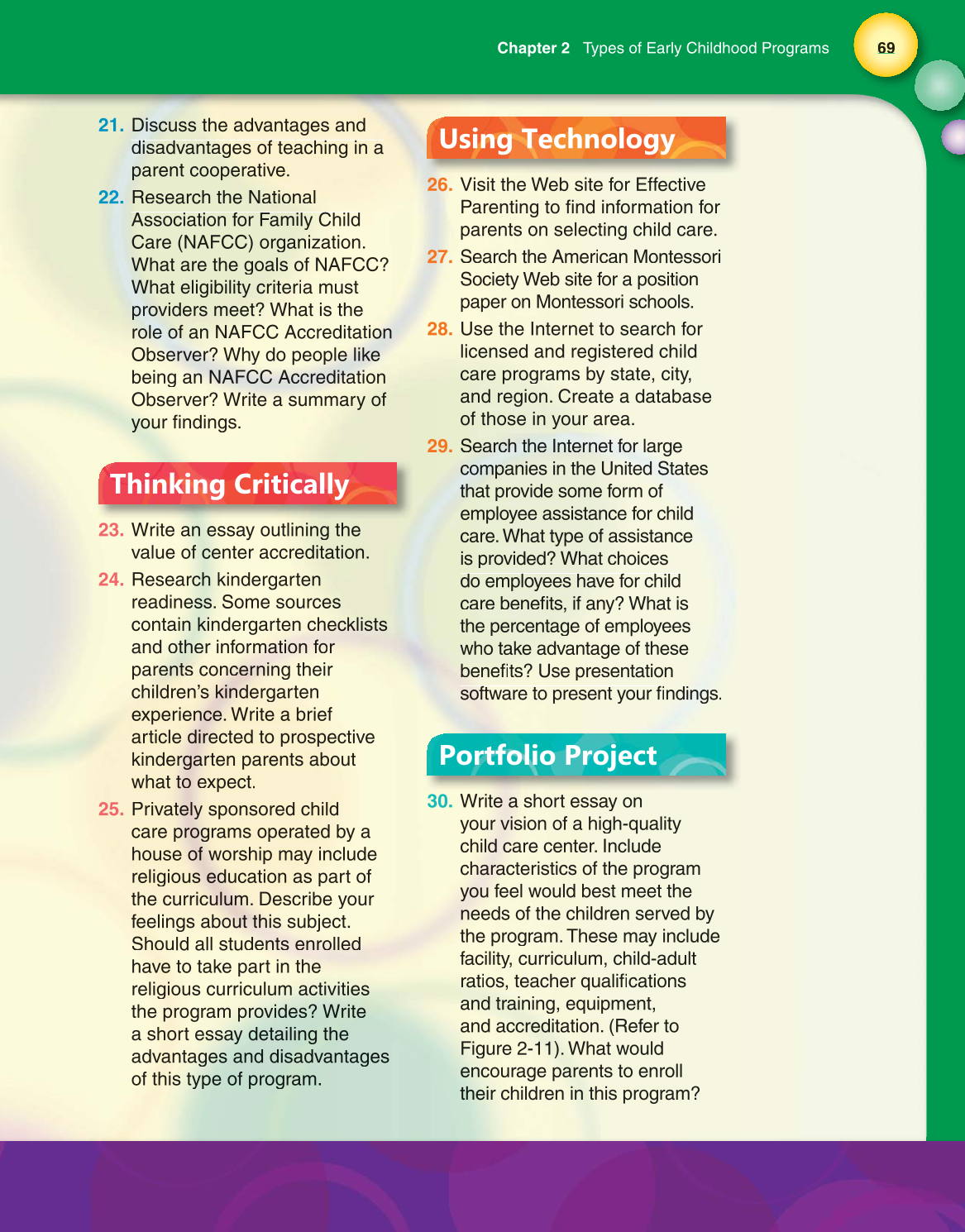 Working with Young Children, 7th Edition page 69