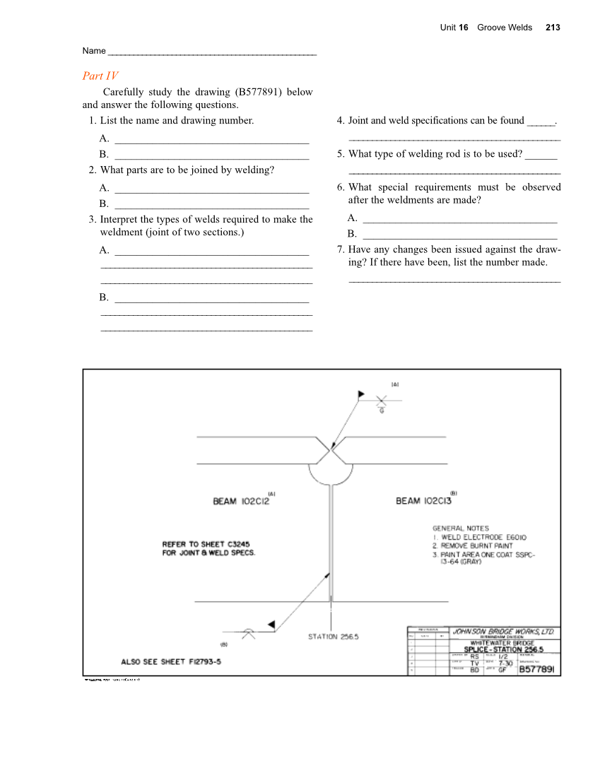 Welding Print Reading, 6th Edition page 213