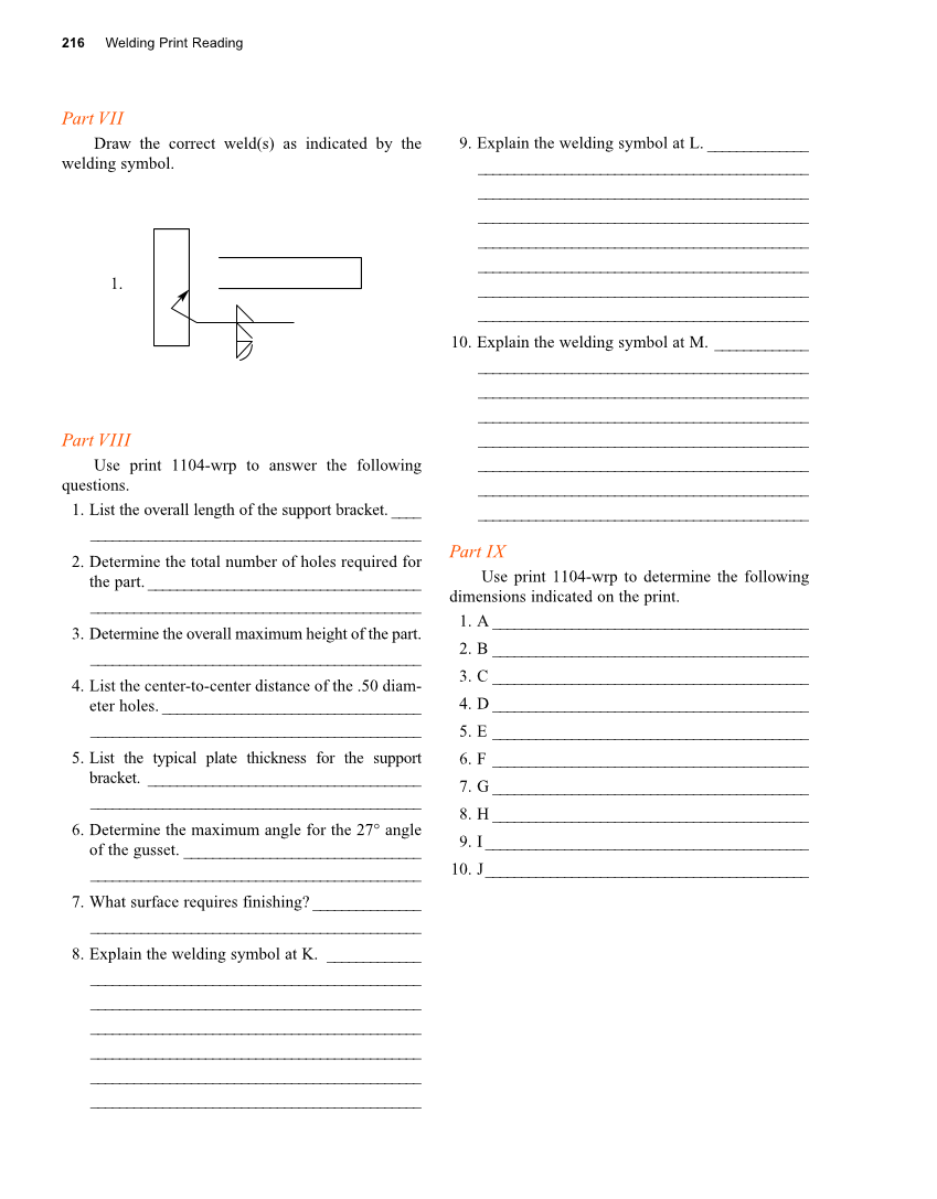 Welding Print Reading, 6th Edition page 216