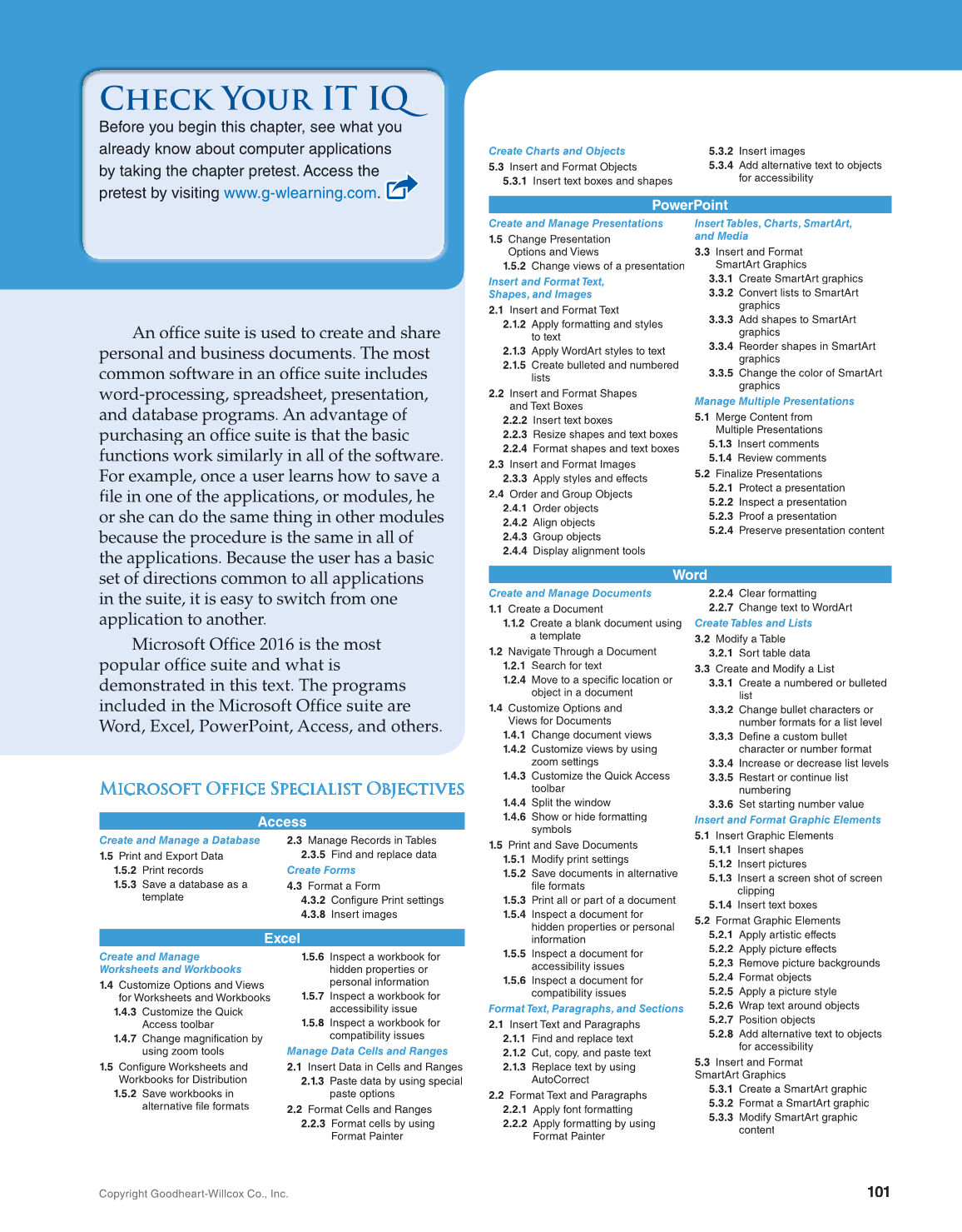 Introduction to Microsoft Office 2016, 1st Edition page 101