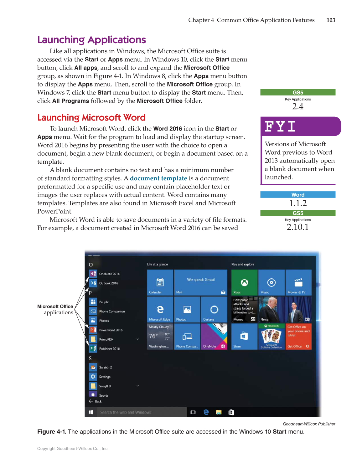 Introduction to Microsoft Office 2016, 1st Edition page 103
