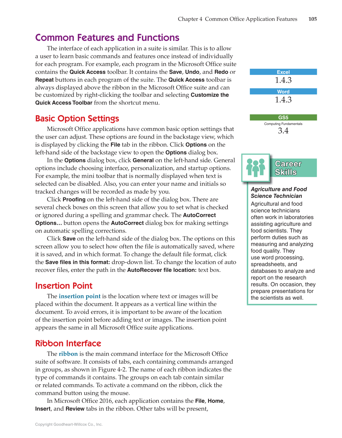 Introduction to Microsoft Office 2016, 1st Edition page 105