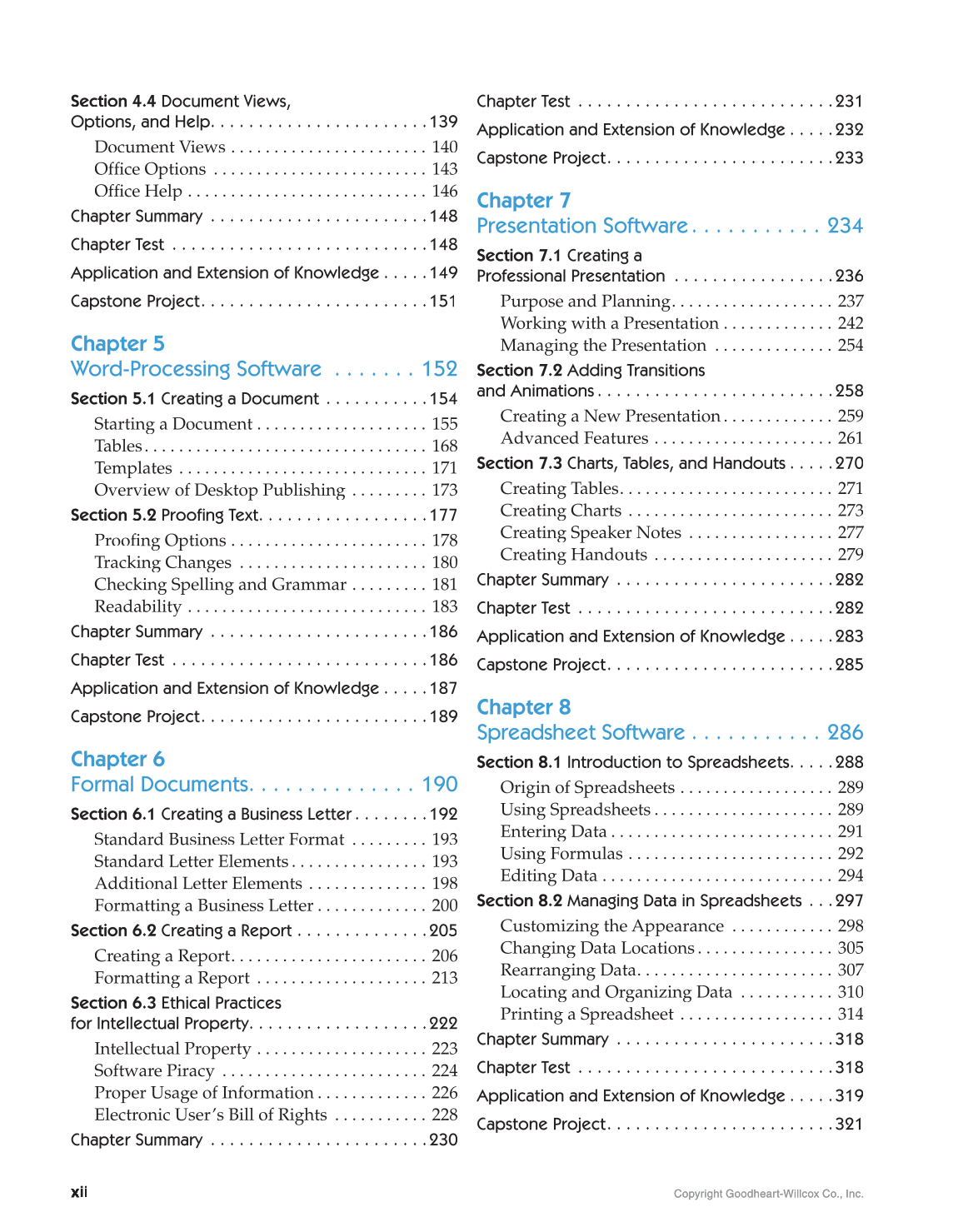 Introduction to Microsoft Office 2016, 1st Edition page xii