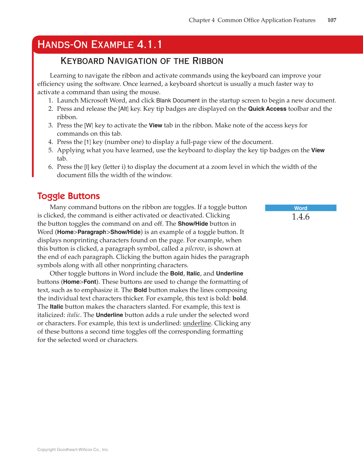 Introduction to Microsoft Office 2016, 1st Edition page 107