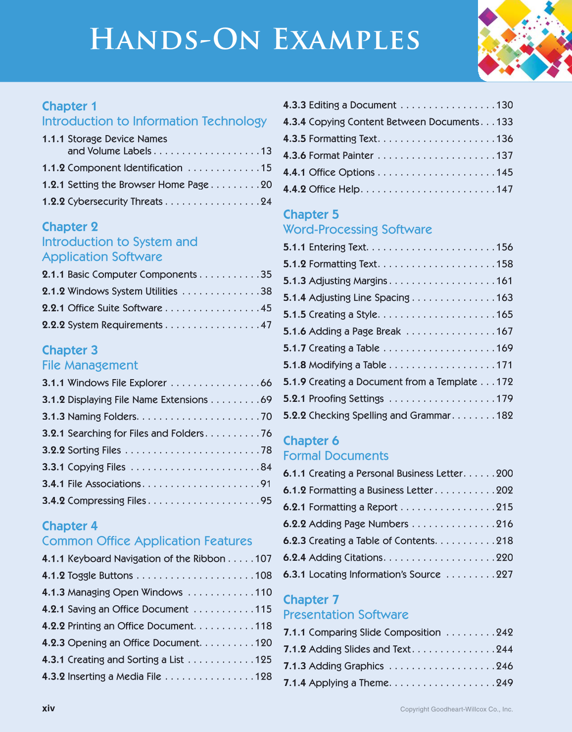 Introduction to Microsoft Office 2016, 1st Edition page xiv