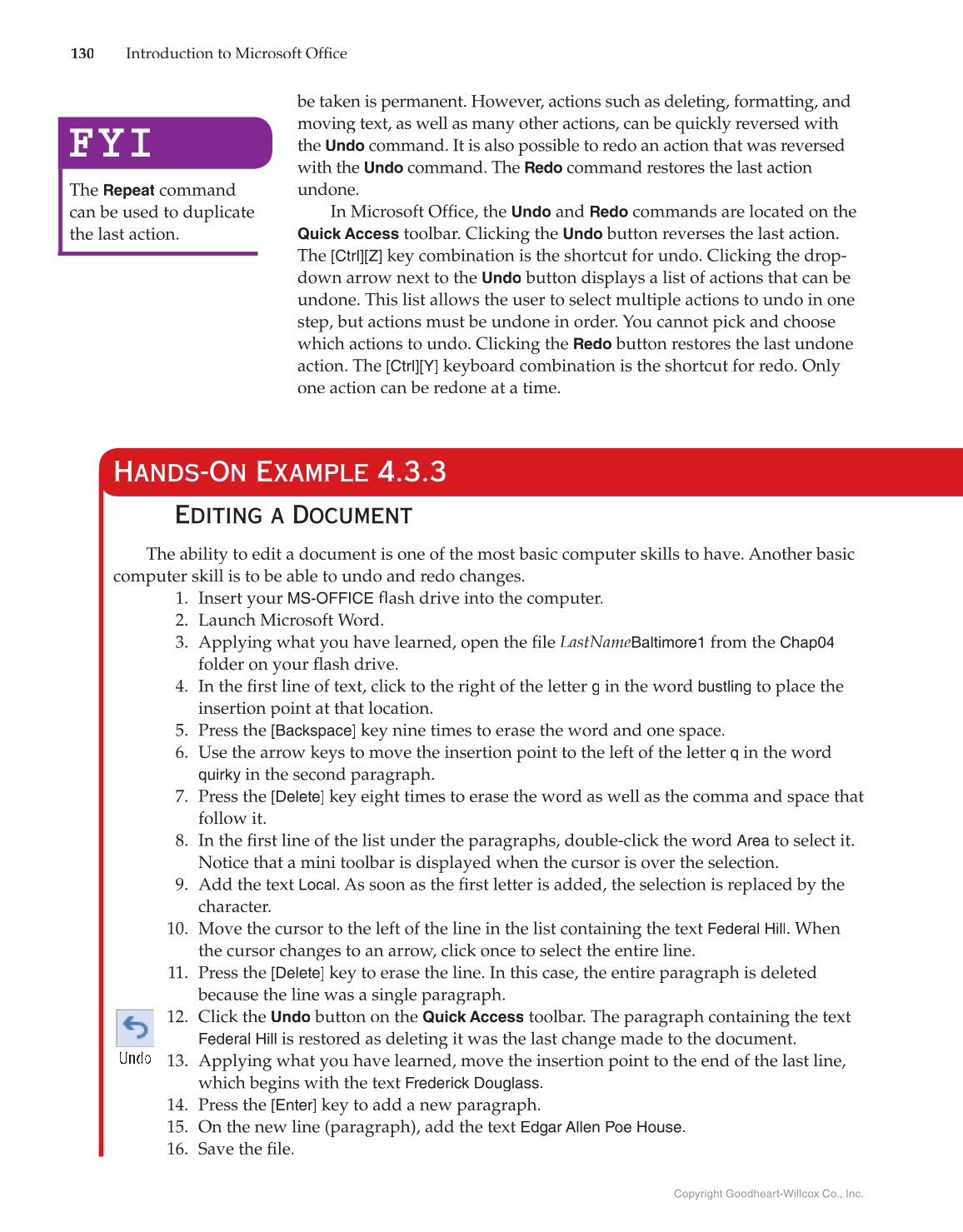 Introduction to Microsoft Office 2016, 1st Edition page 130
