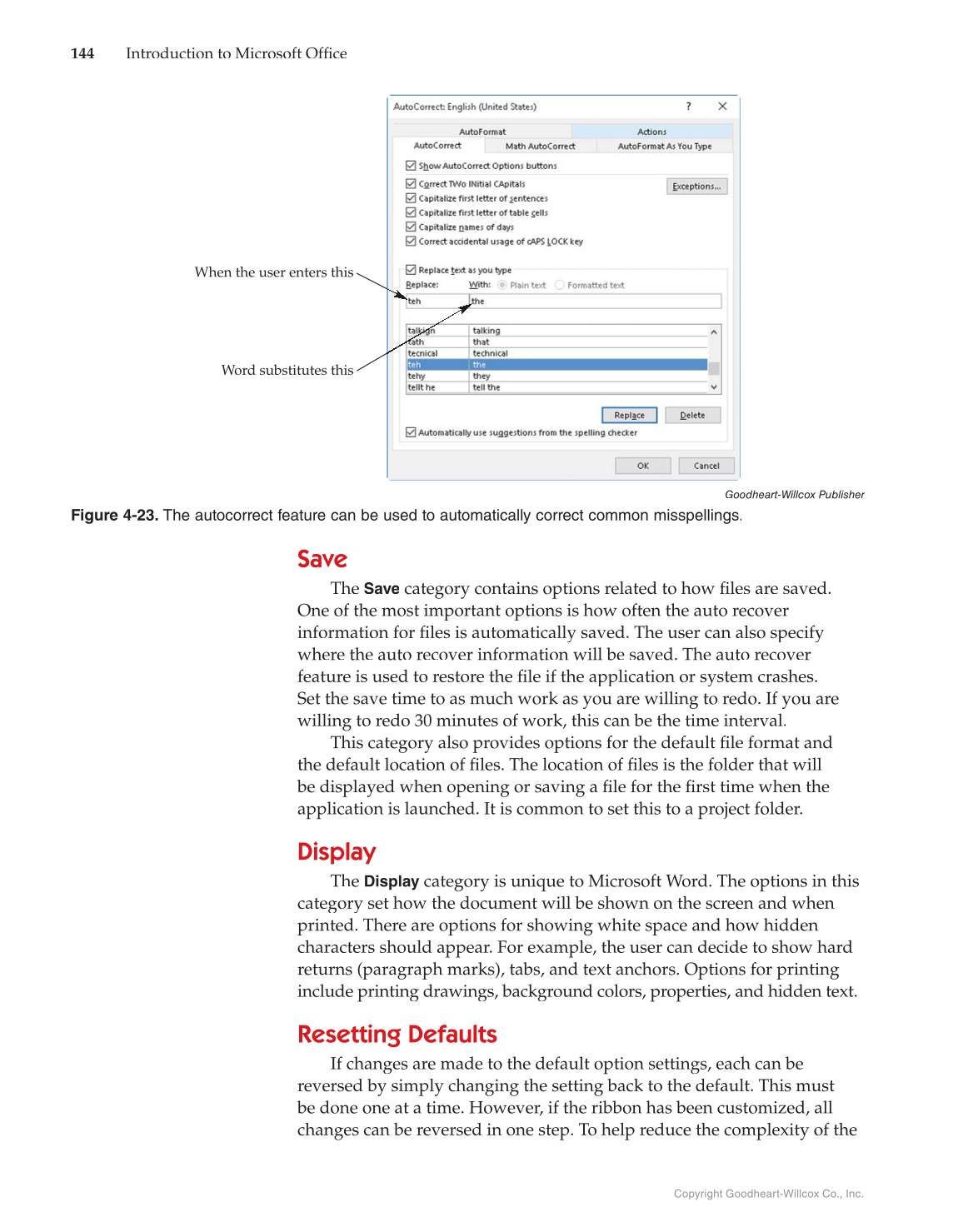 Introduction to Microsoft Office 2016, 1st Edition page 144