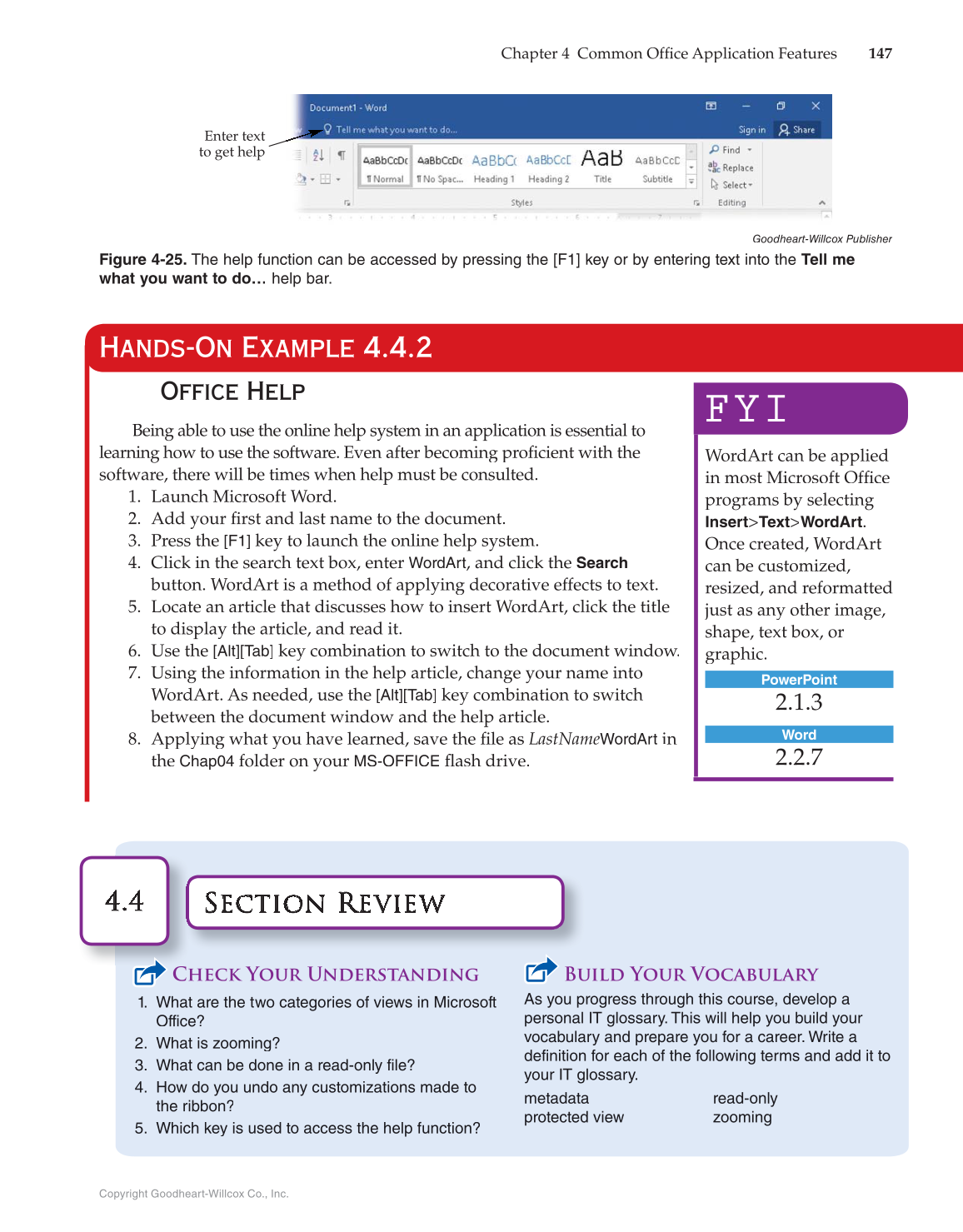 Introduction to Microsoft Office 2016, 1st Edition page 147
