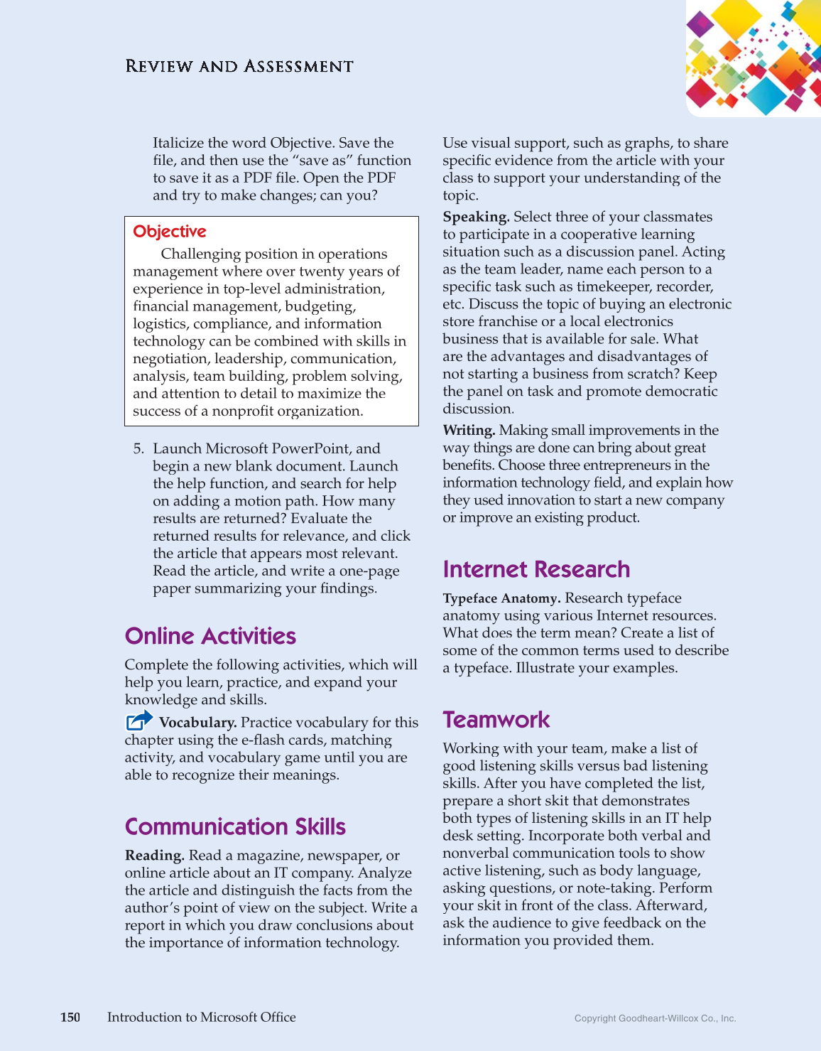 Introduction to Microsoft Office 2016, 1st Edition page 150
