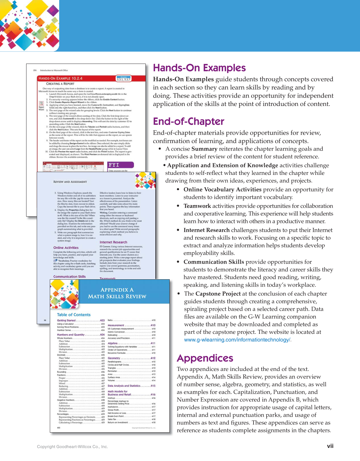 Introduction to Microsoft Office 2016, 1st Edition page vii
