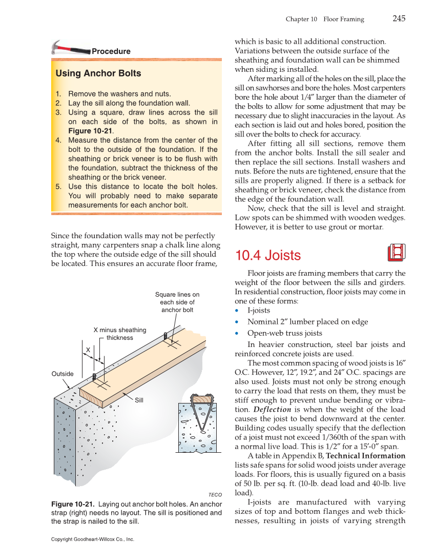 Modern Carpentry, 12th Edition page 245