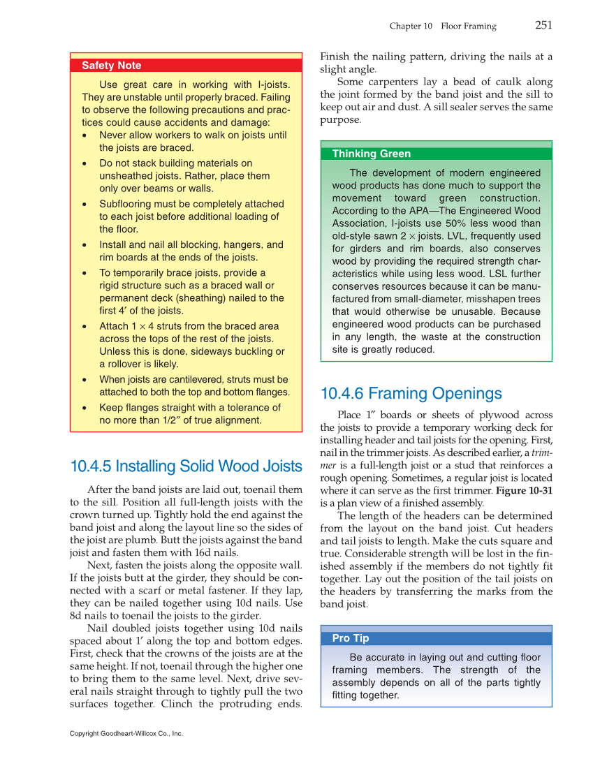 Modern Carpentry, 12th Edition page 251