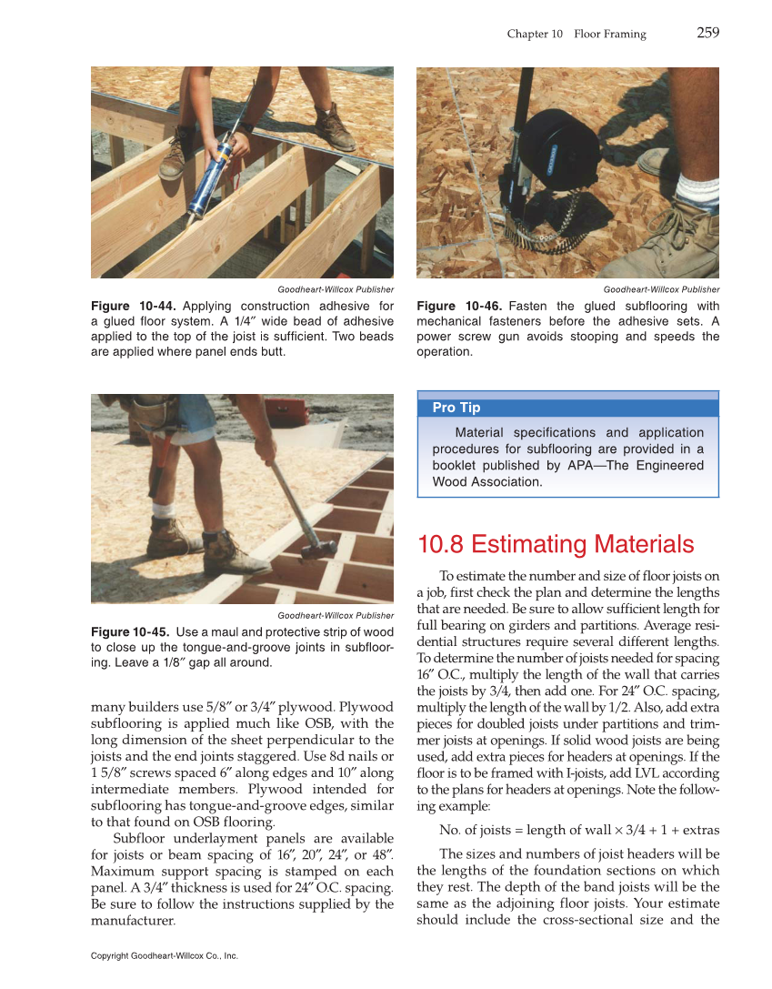 Modern Carpentry, 12th Edition page 259