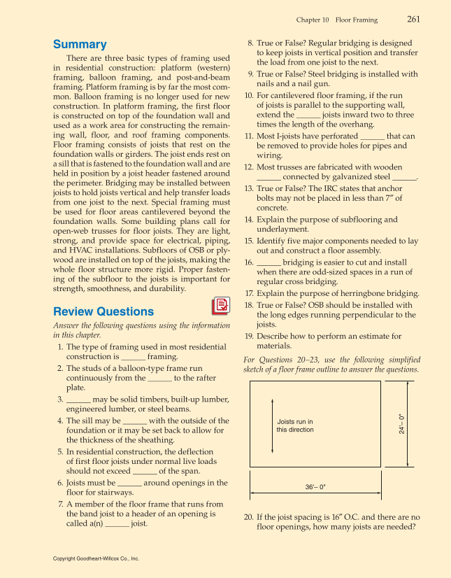 Modern Carpentry, 12th Edition page 261