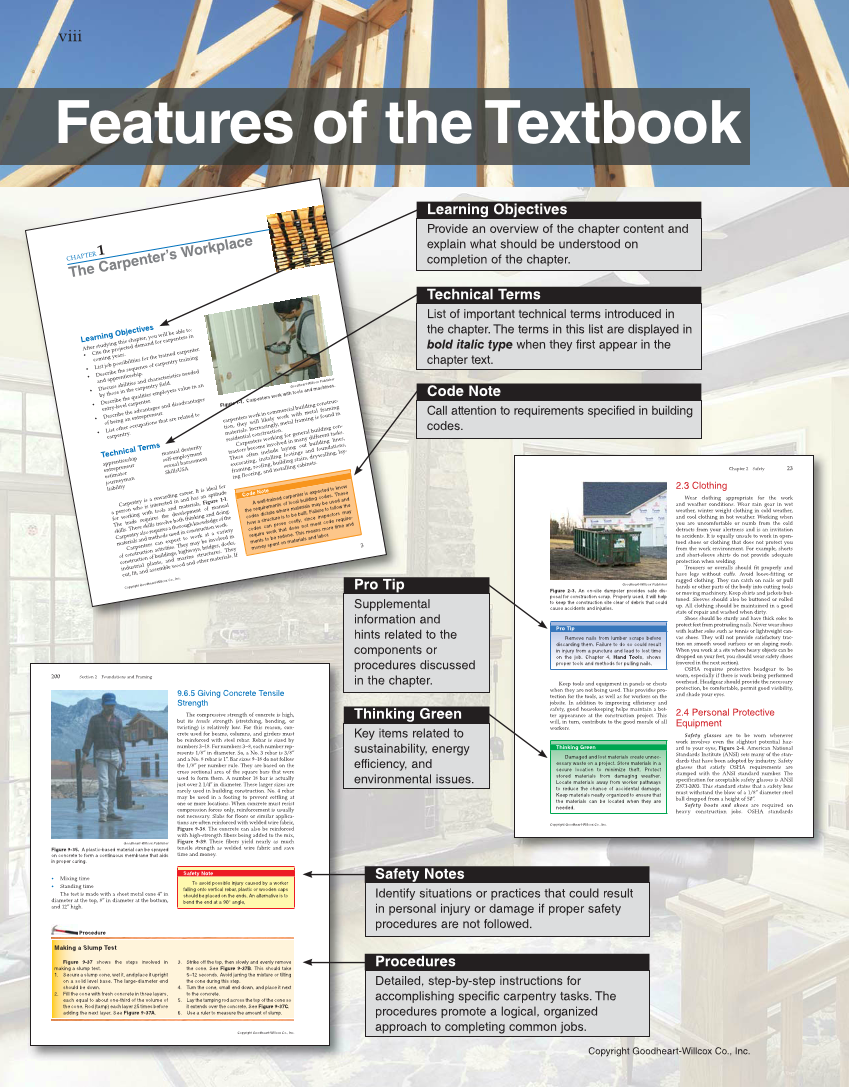 Modern Carpentry, 12th Edition page viii