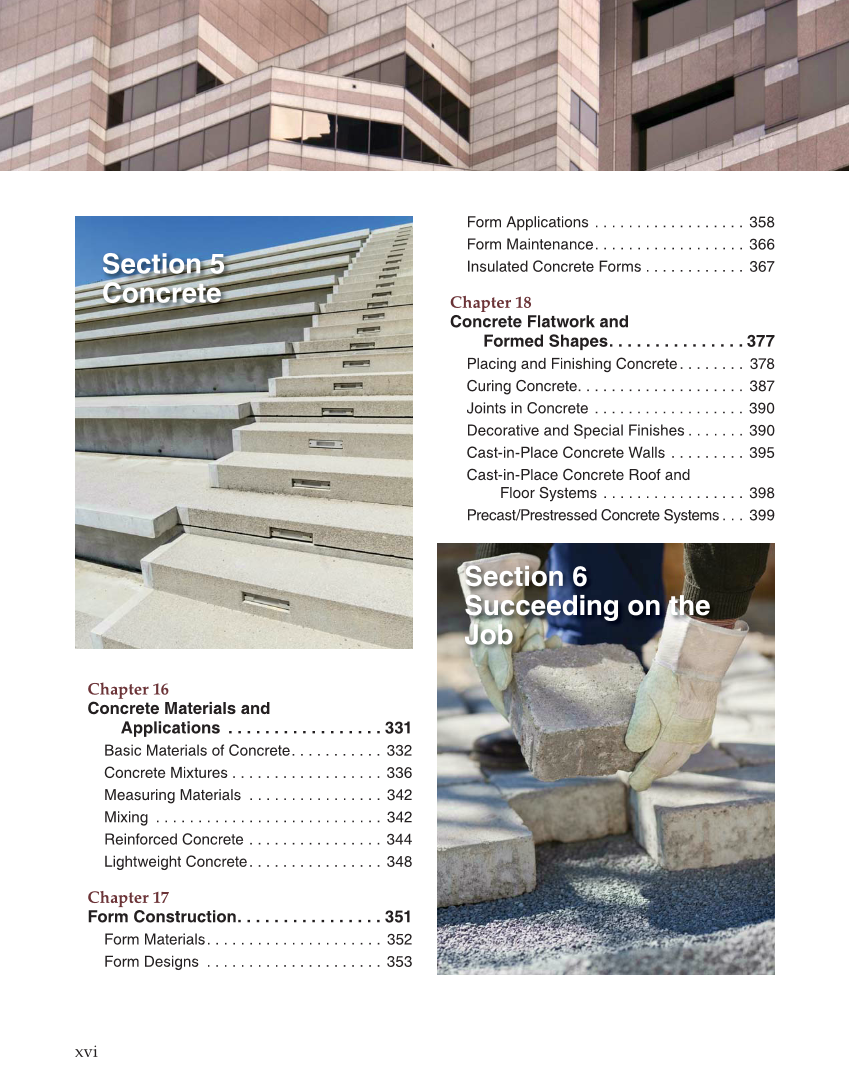 Modern Masonry: Brick, Block, Stone, 8th Edition page xvi
