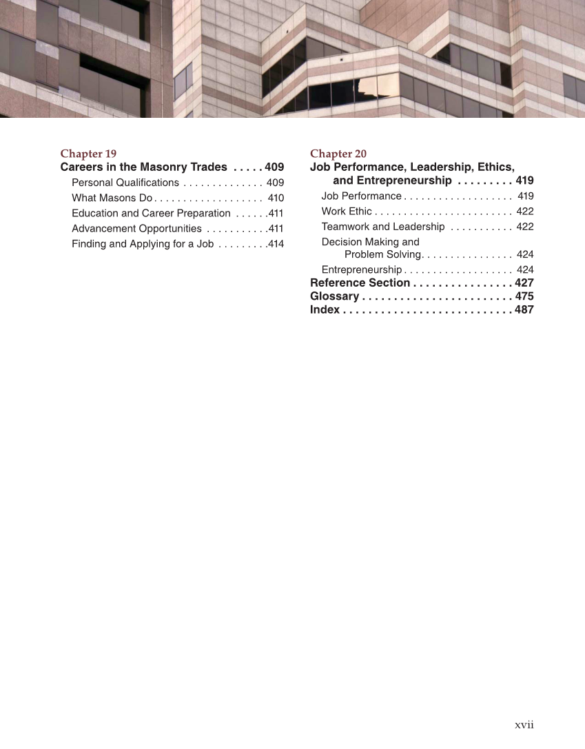 Modern Masonry: Brick, Block, Stone, 8th Edition page xvii