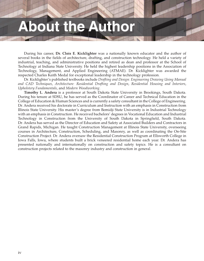 Modern Masonry: Brick, Block, Stone, 8th Edition page iv