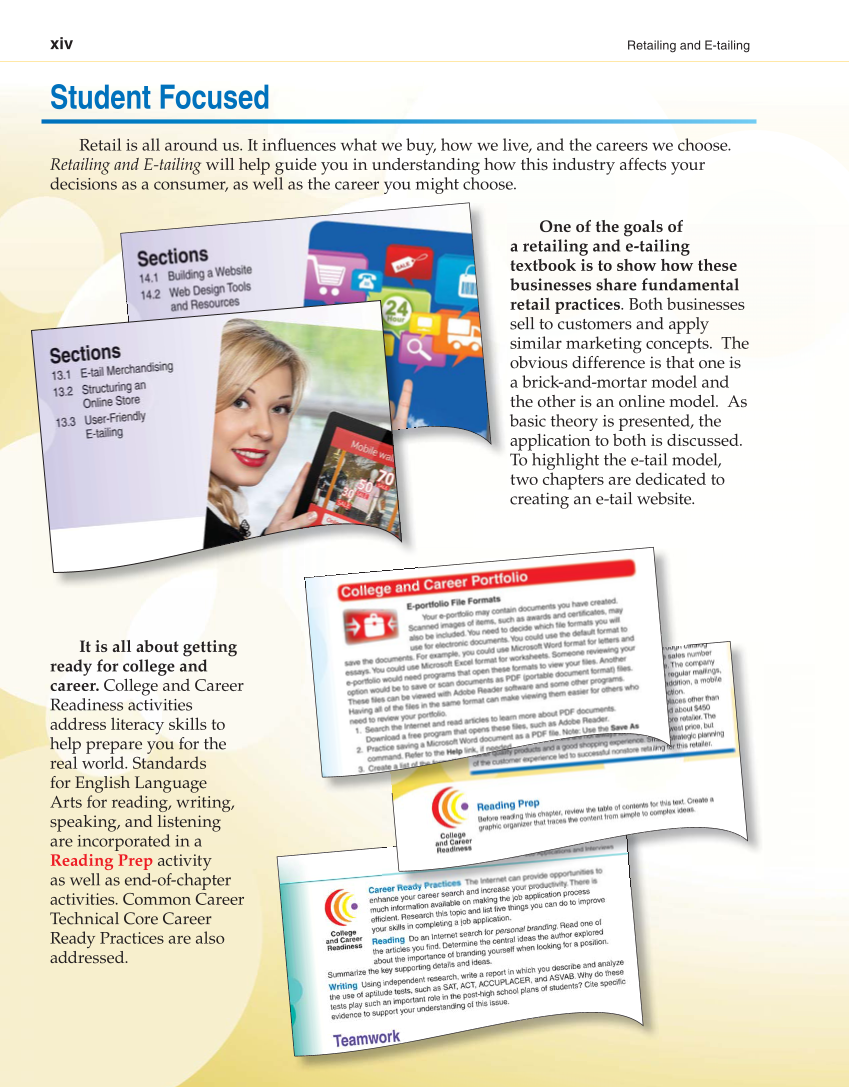 Retailing and E-tailing, 1st Edition page xiv
