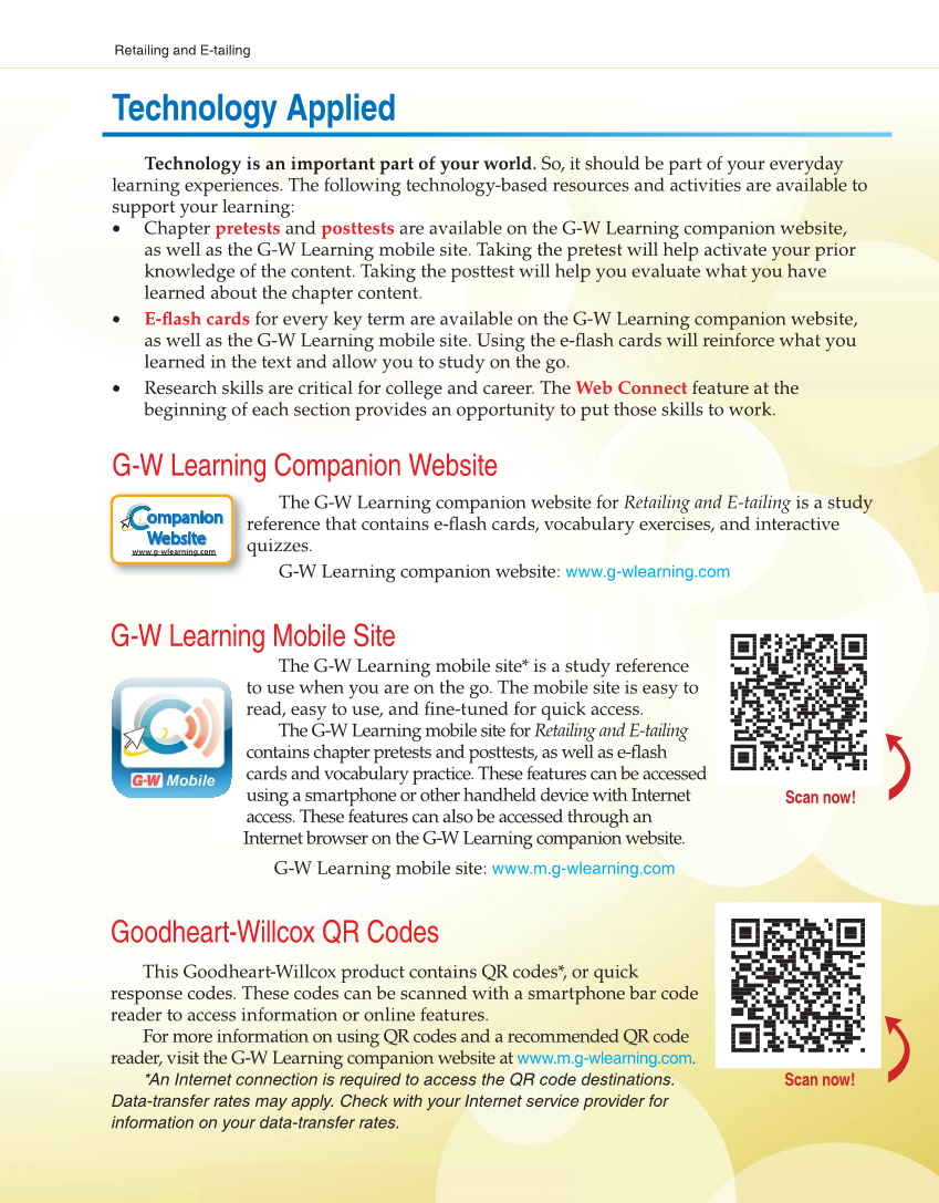 Retailing and E-tailing, 1st Edition page 1