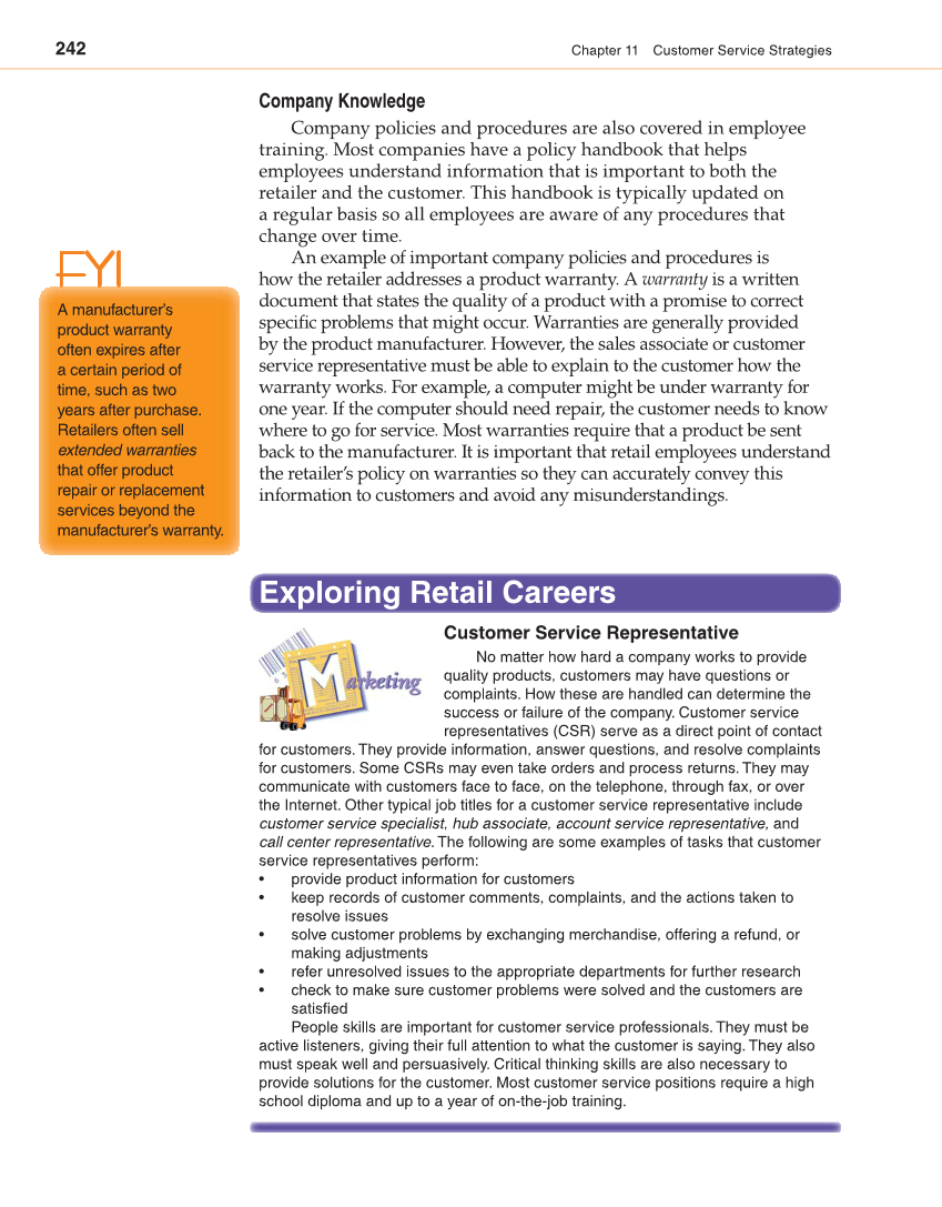 Retailing and E-tailing, 1st Edition page 242