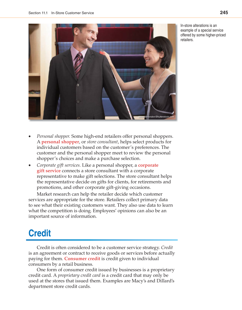 Retailing and E-tailing, 1st Edition page 245