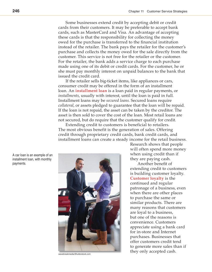Retailing and E-tailing, 1st Edition page 246