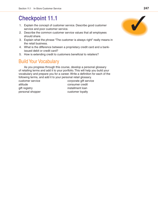 Retailing and E-tailing, 1st Edition page 247
