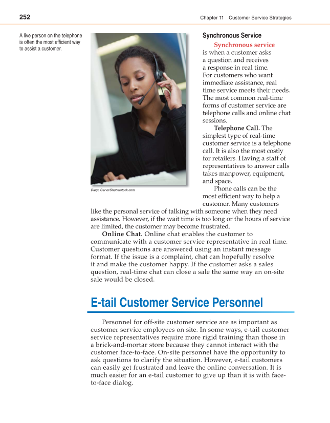 Retailing and E-tailing, 1st Edition page 252