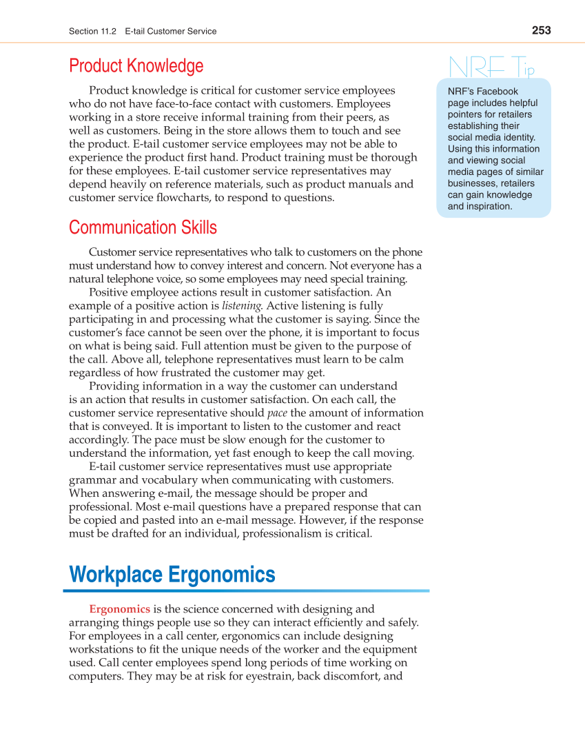 Retailing and E-tailing, 1st Edition page 253
