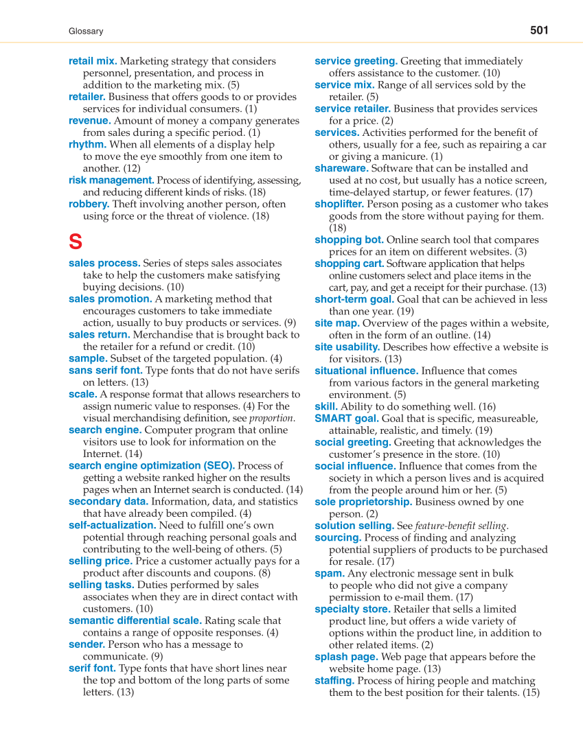 Retailing and E-tailing, 1st Edition page 501
