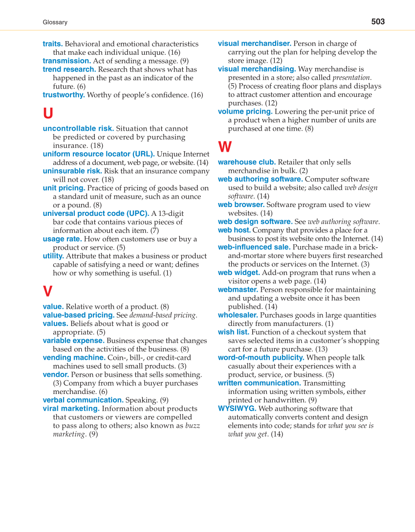 Retailing and E-tailing, 1st Edition page 503