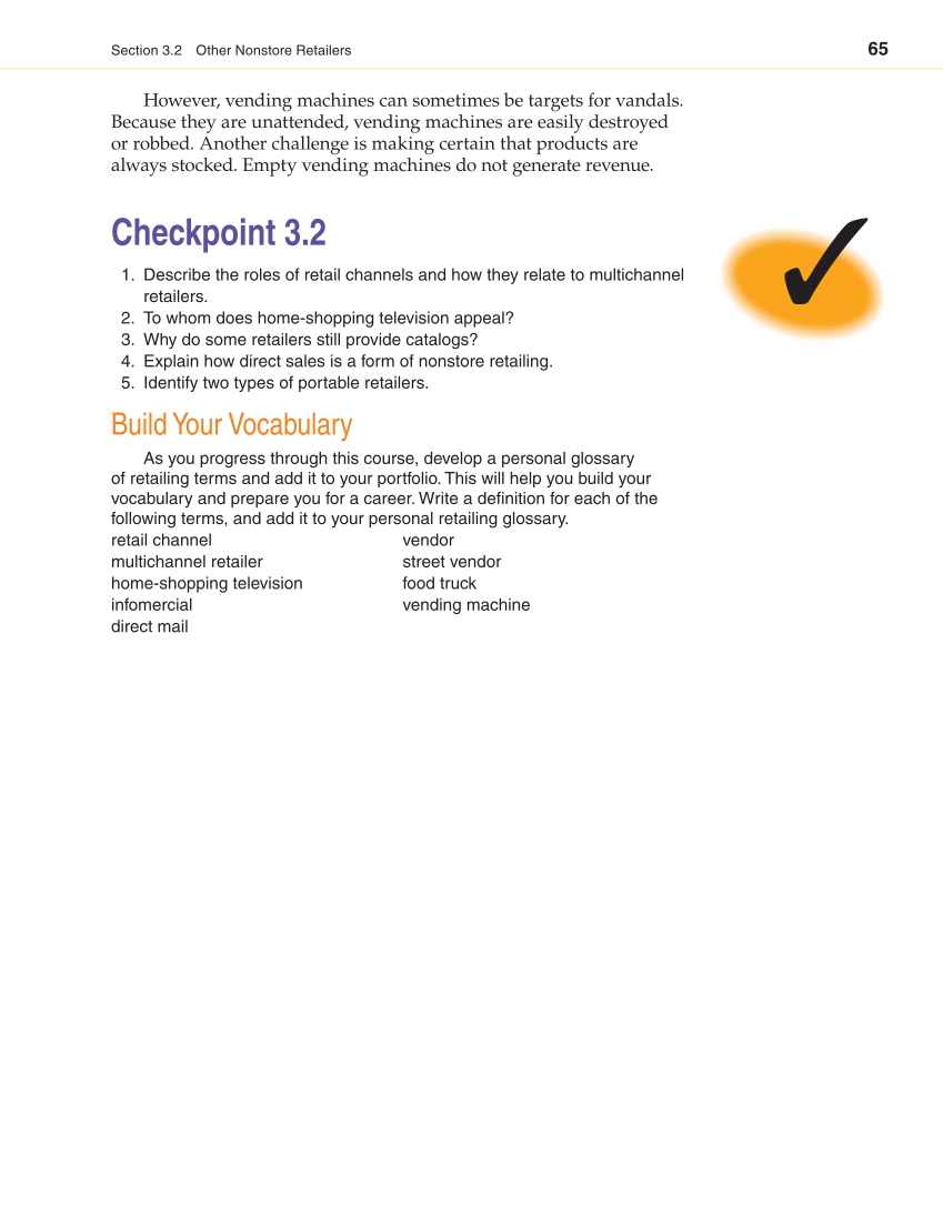 Retailing and E-tailing, 1st Edition page 65