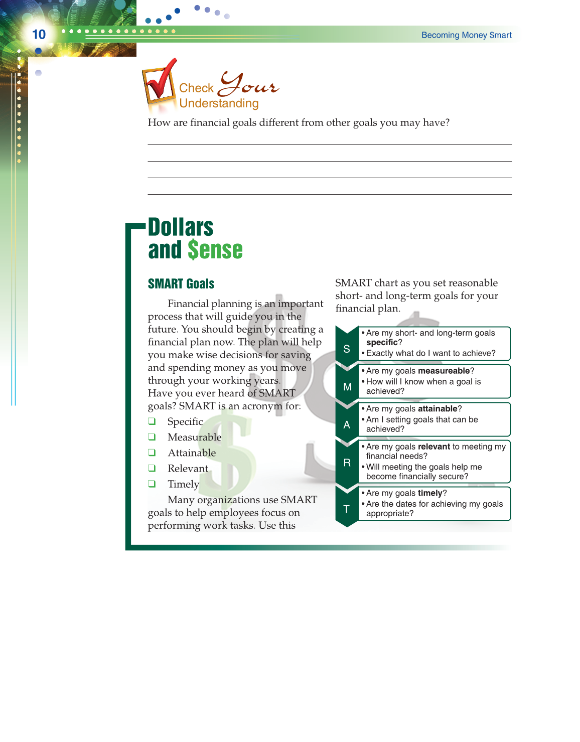 Becoming Money $mart: A Simulation for Financial Decision Making, 1st Edition page 10