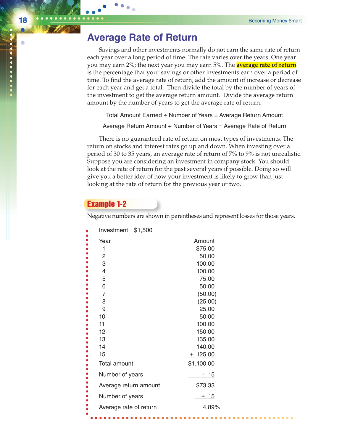 Becoming Money $mart: A Simulation for Financial Decision Making, 1st Edition page 18