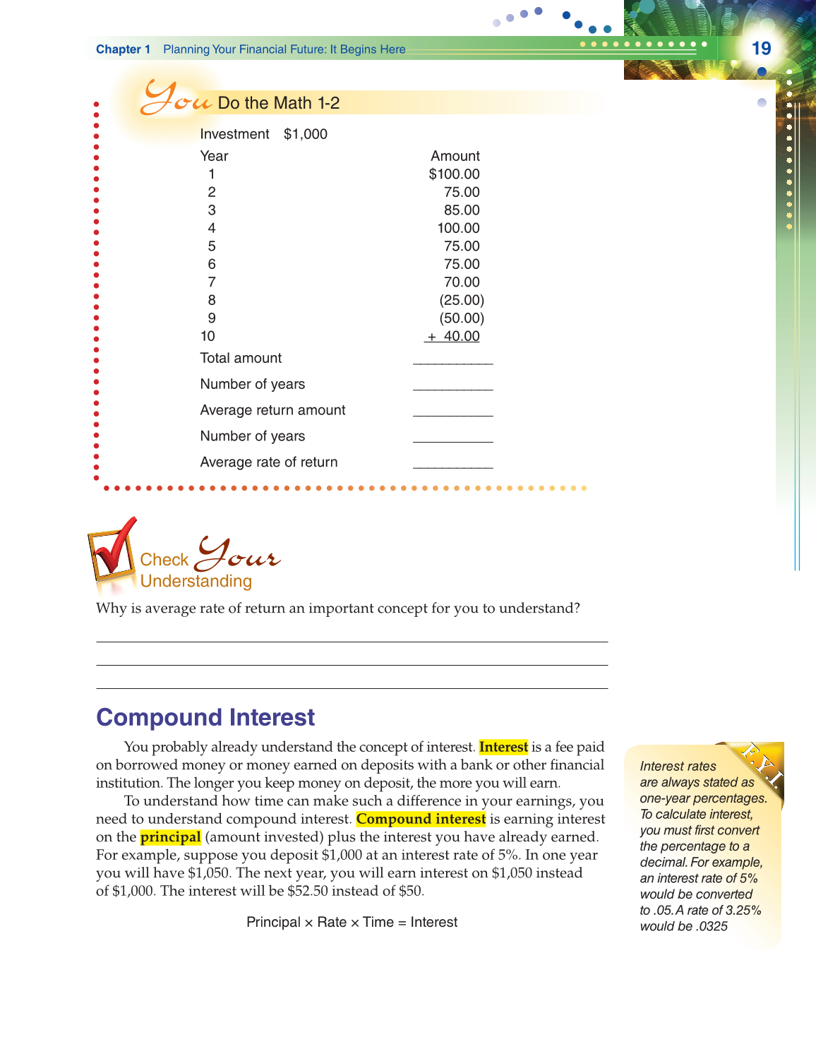 Becoming Money $mart: A Simulation for Financial Decision Making, 1st Edition page 19