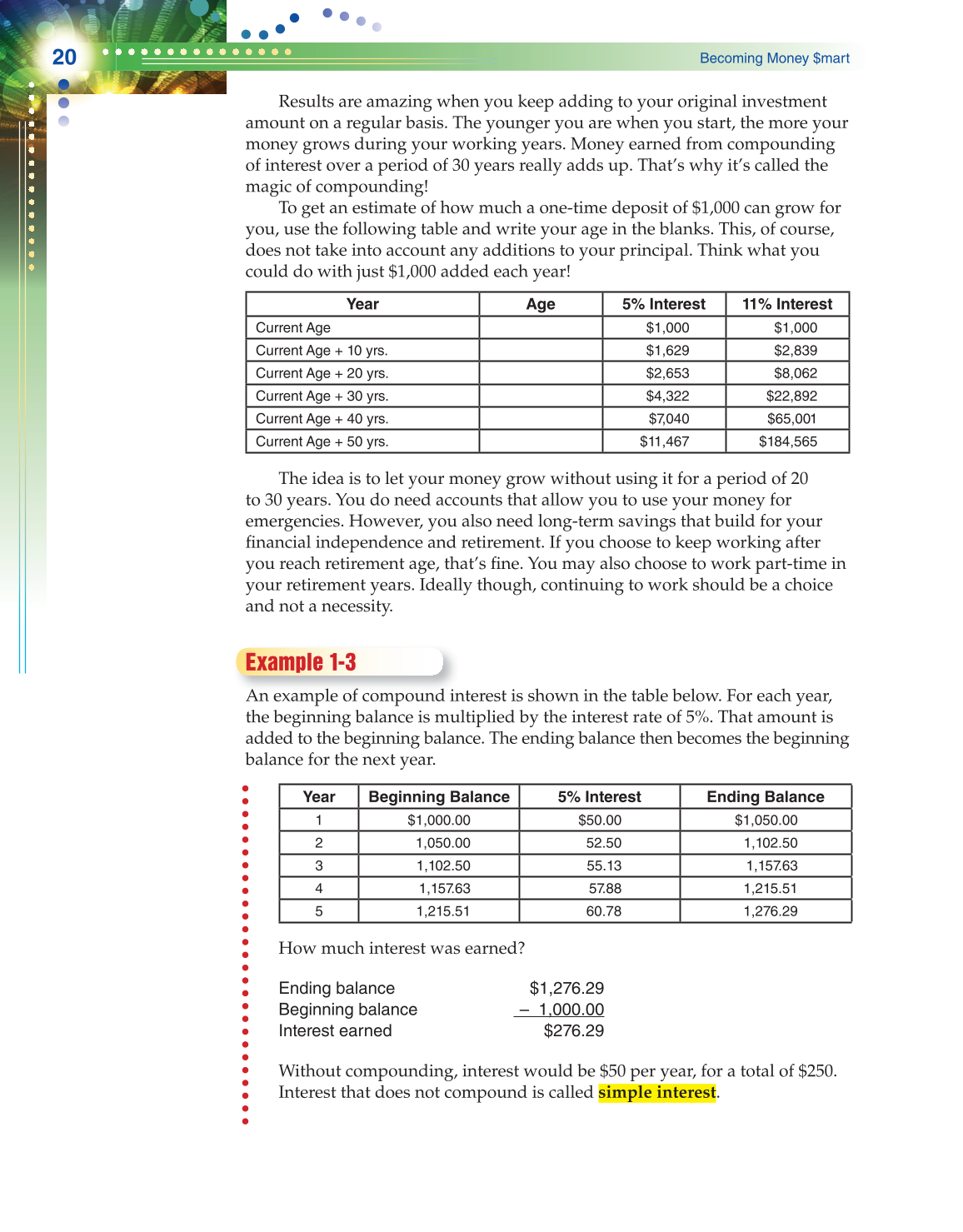 Becoming Money $mart: A Simulation for Financial Decision Making, 1st Edition page 20