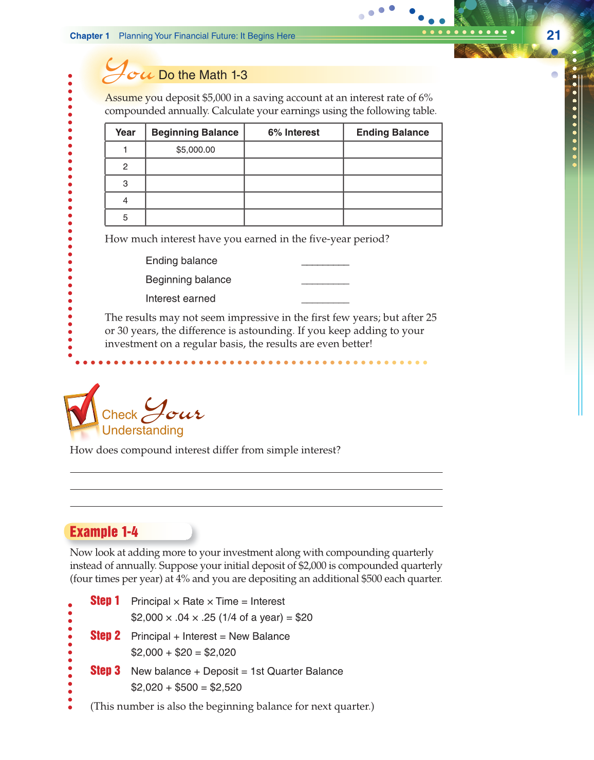 Becoming Money $mart: A Simulation for Financial Decision Making, 1st Edition page 21
