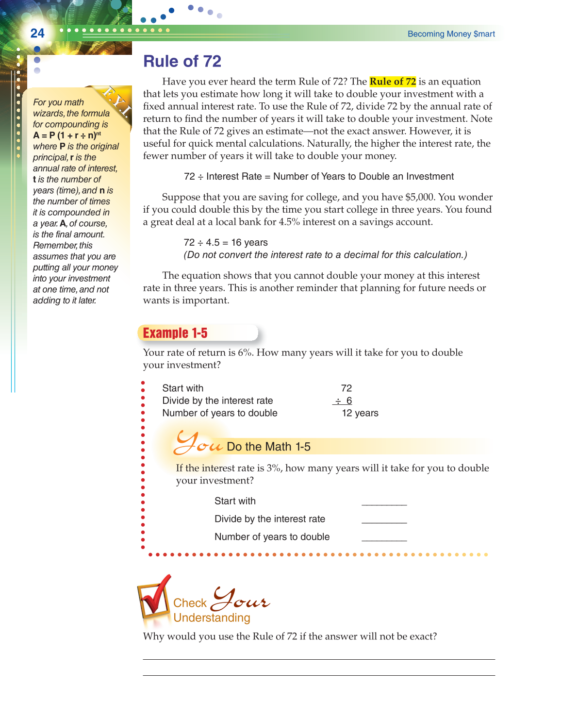 Becoming Money $mart: A Simulation for Financial Decision Making, 1st Edition page 24