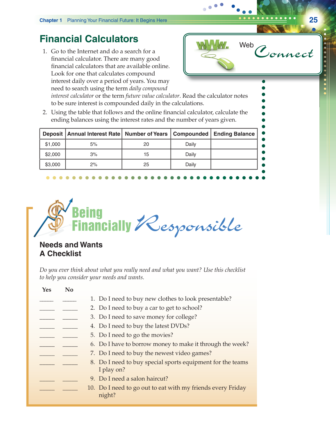 Becoming Money $mart: A Simulation for Financial Decision Making, 1st Edition page 25