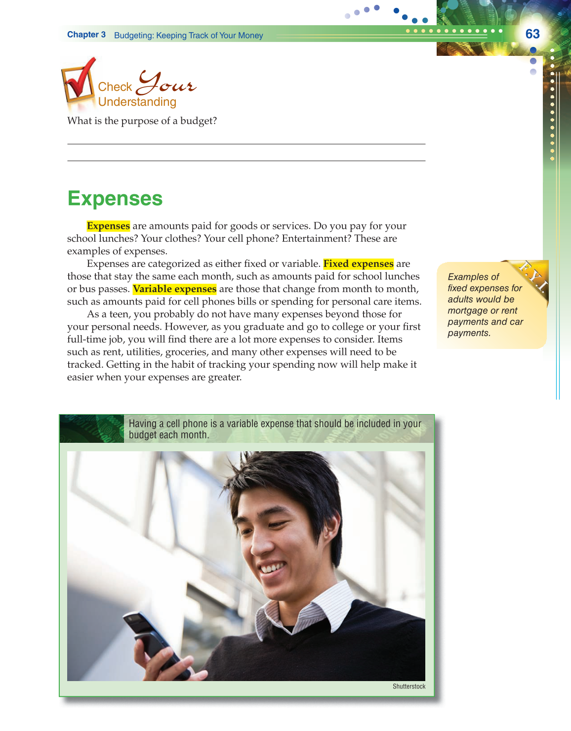 Becoming Money $mart: A Simulation for Financial Decision Making, 1st Edition page 63