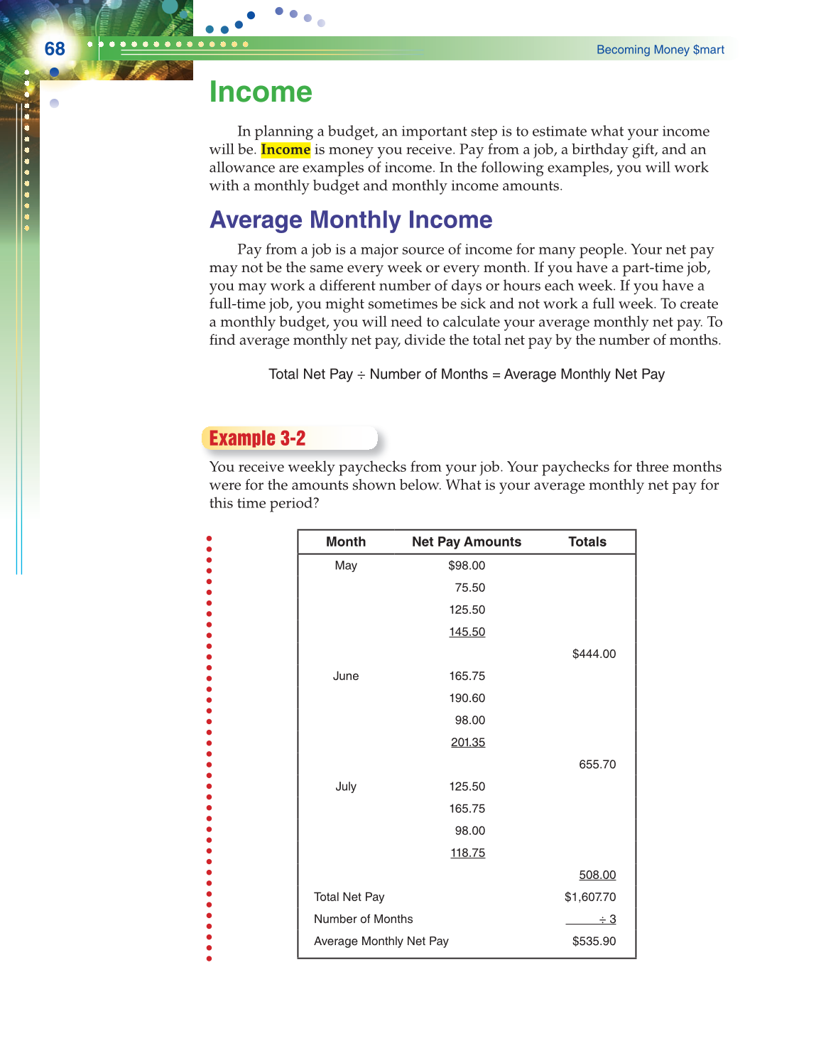 Becoming Money $mart: A Simulation for Financial Decision Making, 1st Edition page 68